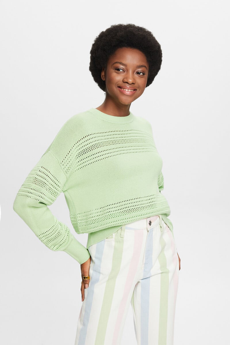 pedro del hierro Jersey relaxed fit calados algodón