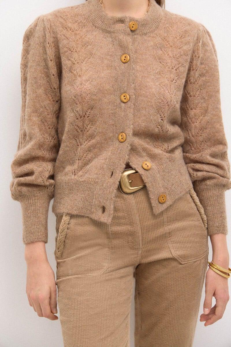 pedro del hierro Tiziana. Chaqueta de punto calados Tienda