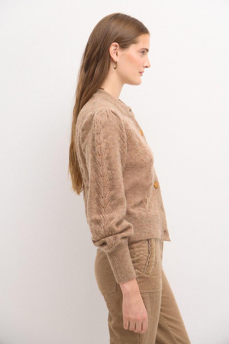 pedro del hierro Tiziana. Chaqueta de punto calados Tienda