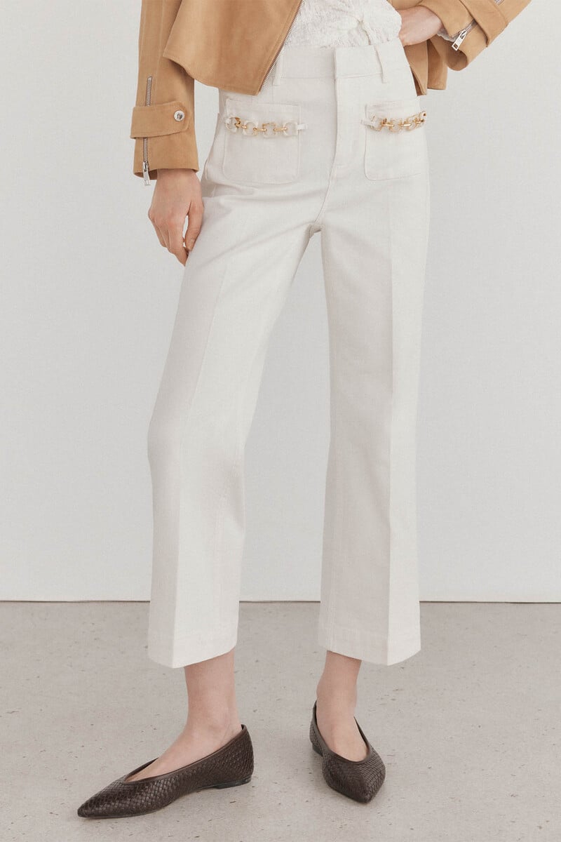 pedro del hierro Jeans flare cropped Promoción trimestral