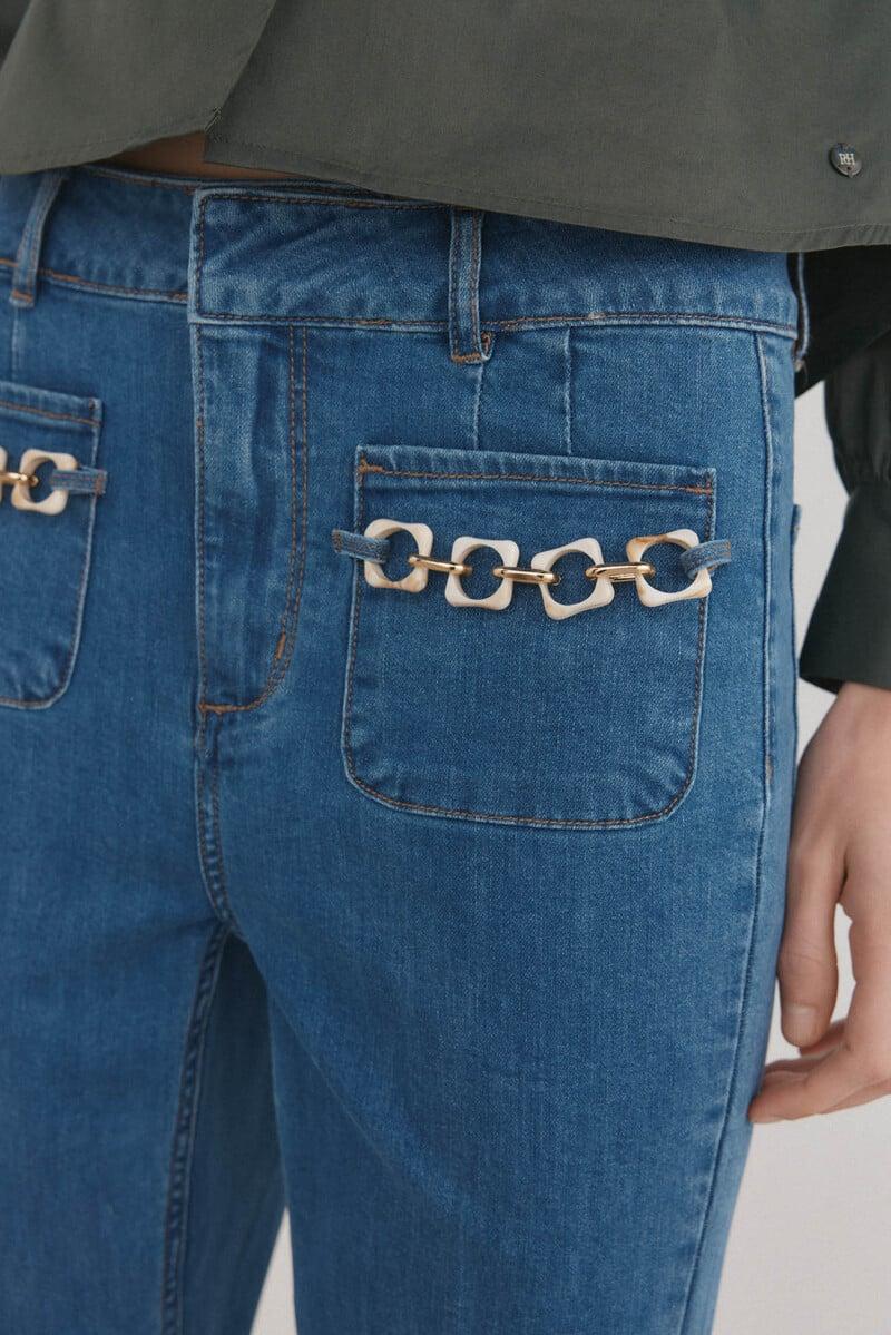 pedro del hierro Jeans flare cropped Solo queda un día