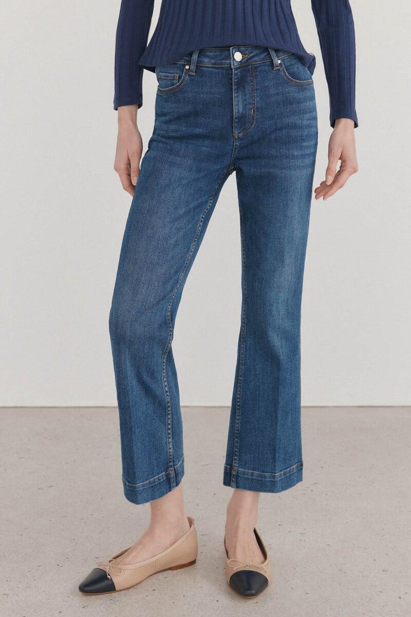 pedro del hierro Jeans flare cropped Precio ultrabajo