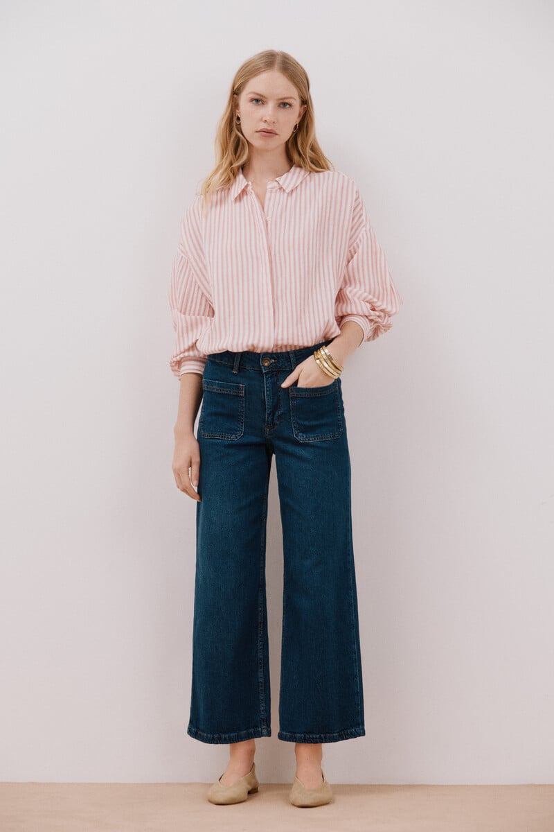 pedro del hierro Jeans marine bolsillos tencel En línea