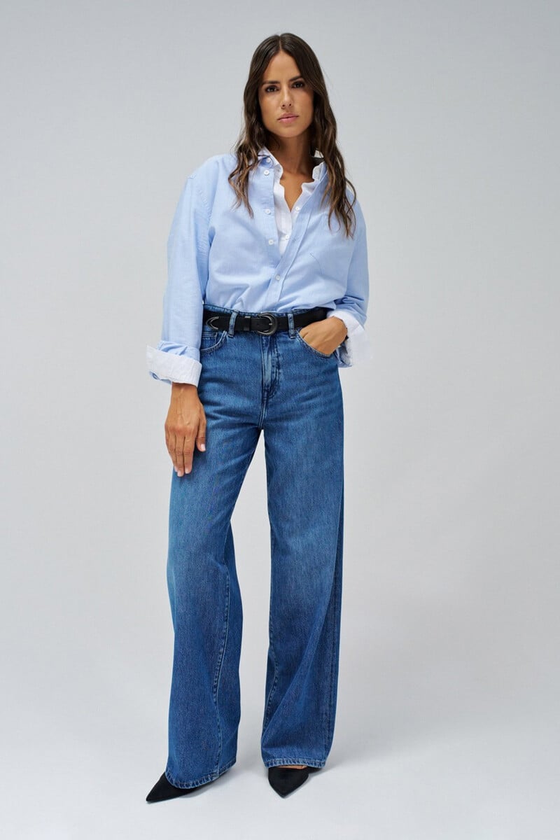 pedro del hierro Jeans wide leg Ventas relámpago