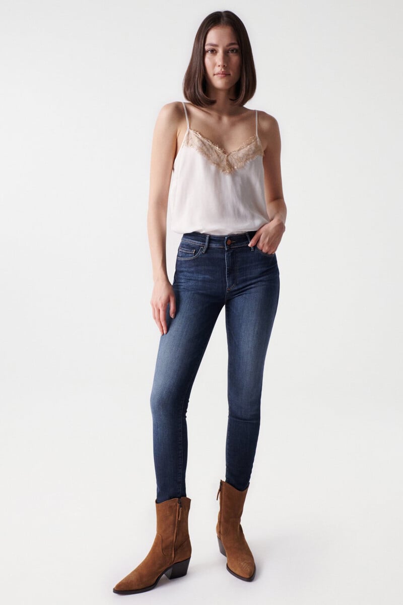 pedro del hierro Vaqueros destiny push up skinny con lavado oscuro Liquidación