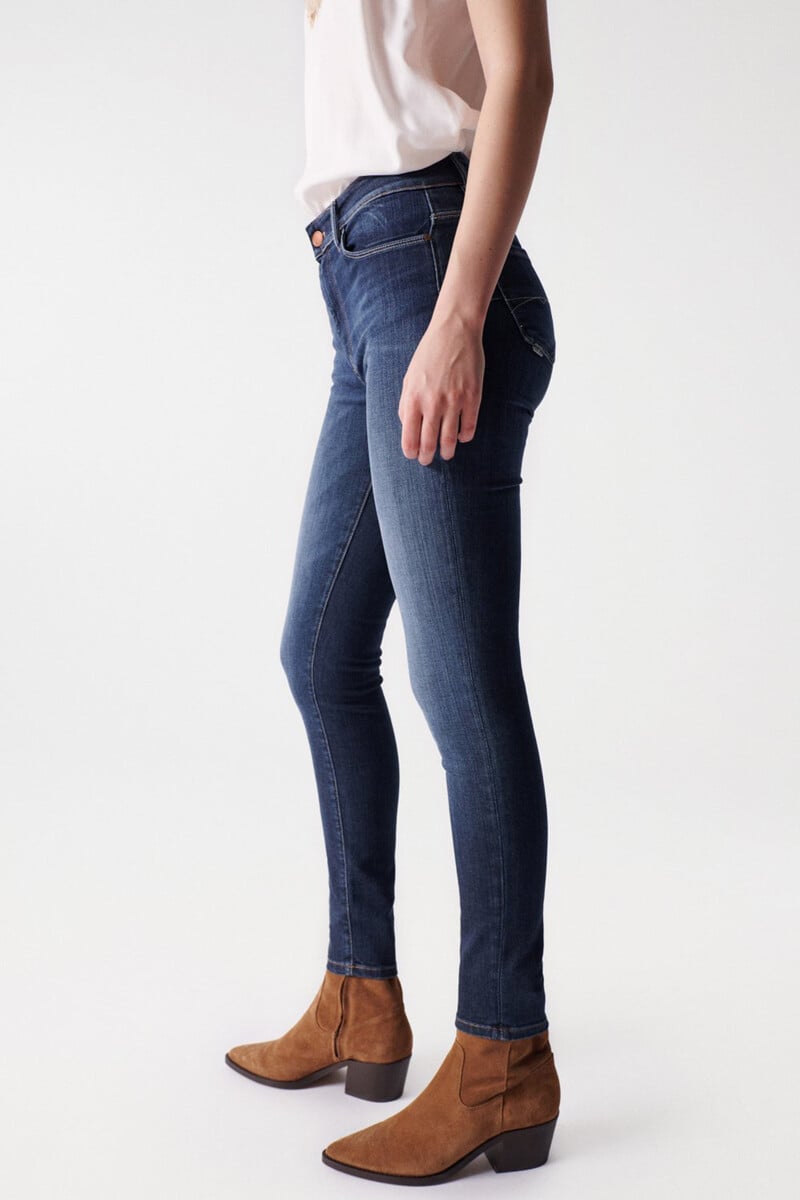 pedro del hierro Vaqueros destiny push up skinny con lavado oscuro Liquidación