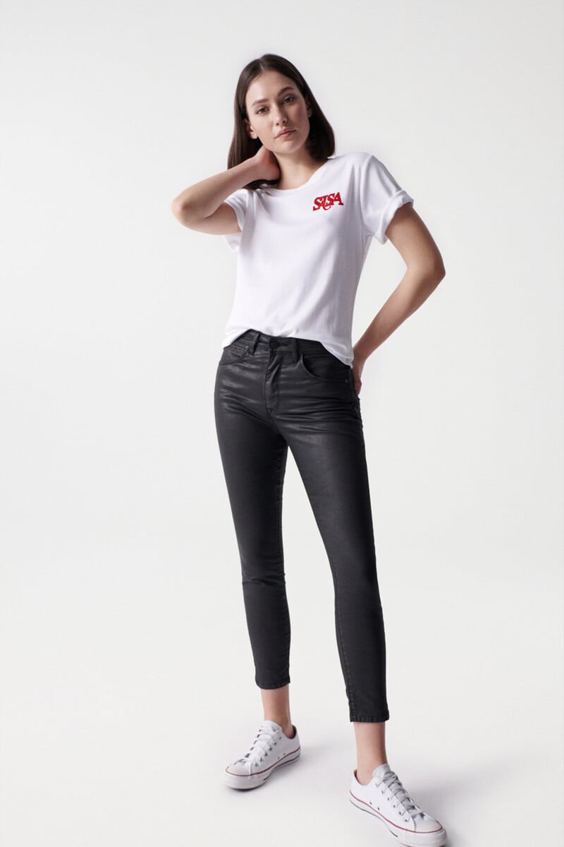 pedro del hierro Vaqueros faith push in cropped con efecto coating Oferta exclusiva