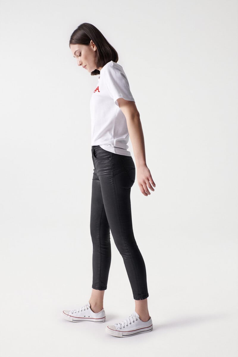 pedro del hierro Vaqueros faith push in cropped con efecto coating Oferta exclusiva