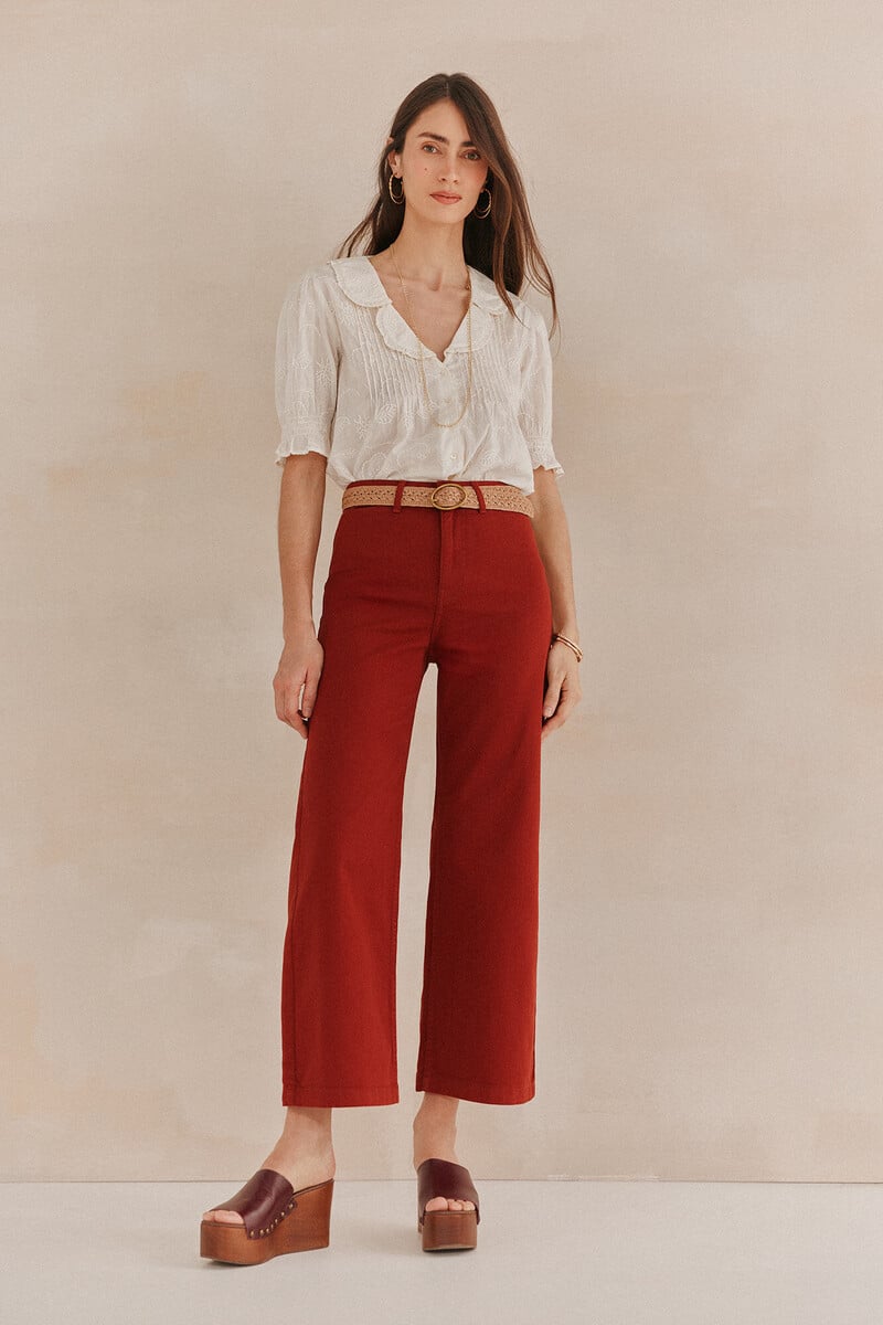pedro del hierro Briana. Jeans wide leg Venta caliente