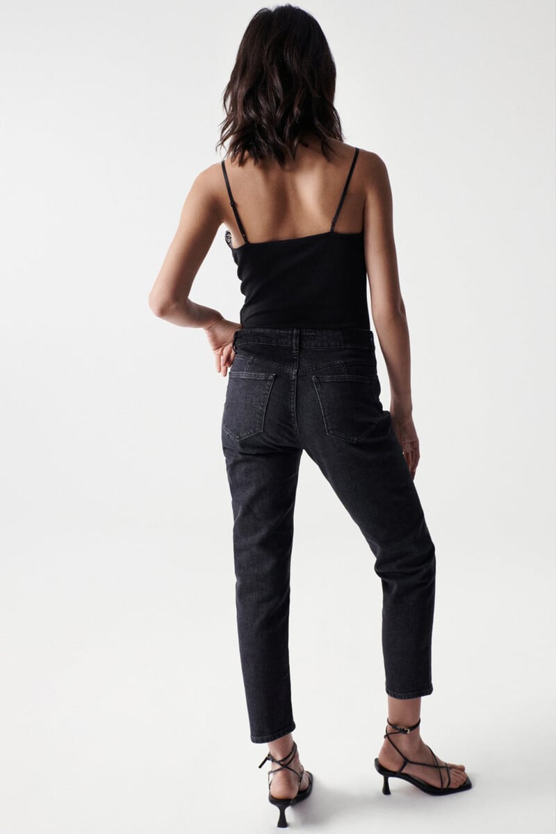 pedro del hierro Vaqueros true cropped slim negro Rebajas de fábrica