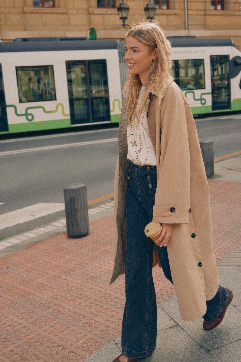 pedro del hierro Oriana. Jeans amplios con botones Tienda