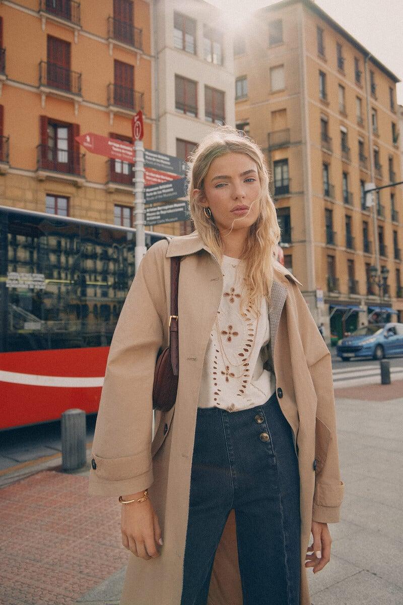 pedro del hierro Oriana. Jeans amplios con botones Tienda