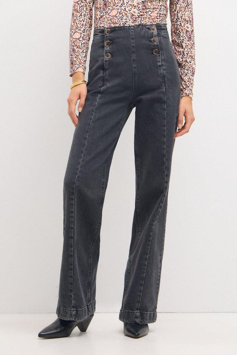 pedro del hierro Oriana. Jeans amplios con botones Tienda