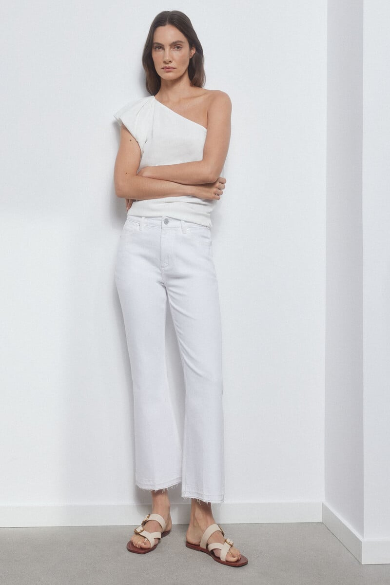 pedro del hierro Pantalón vaquero skinny flare cropped Rebajas online