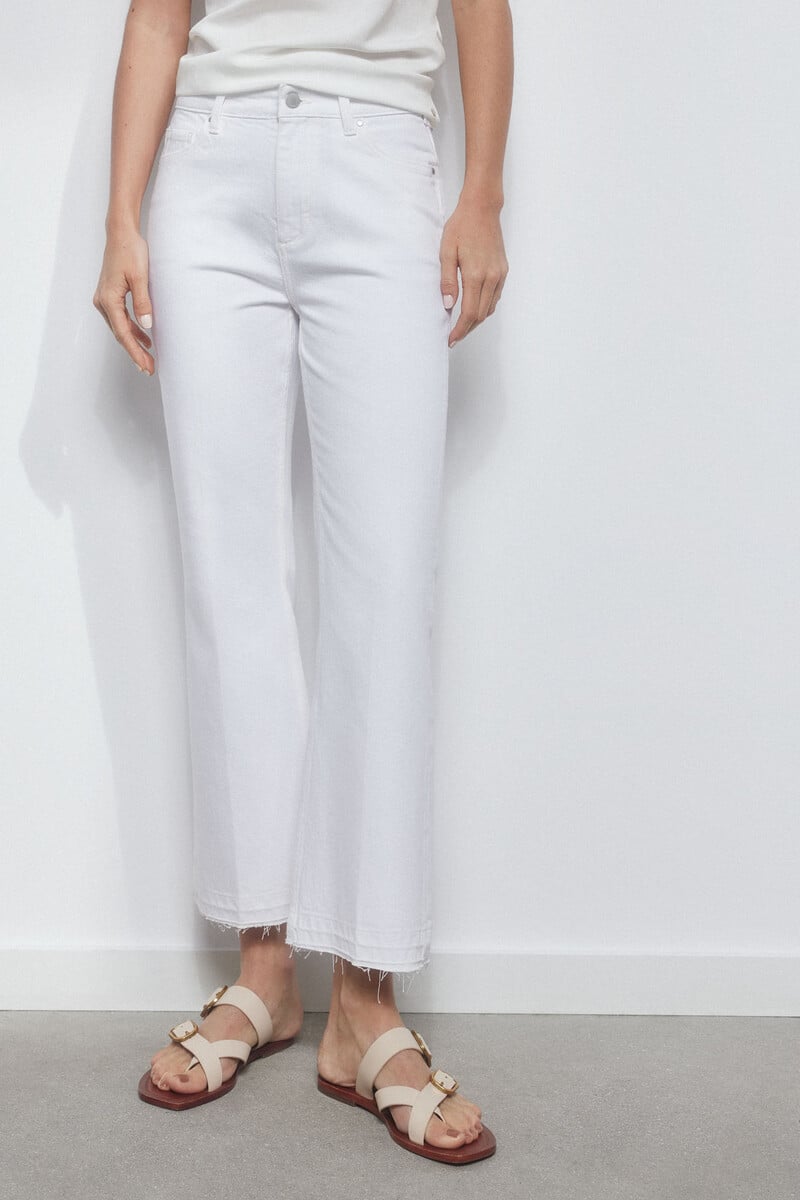 pedro del hierro Pantalón vaquero skinny flare cropped Rebajas online
