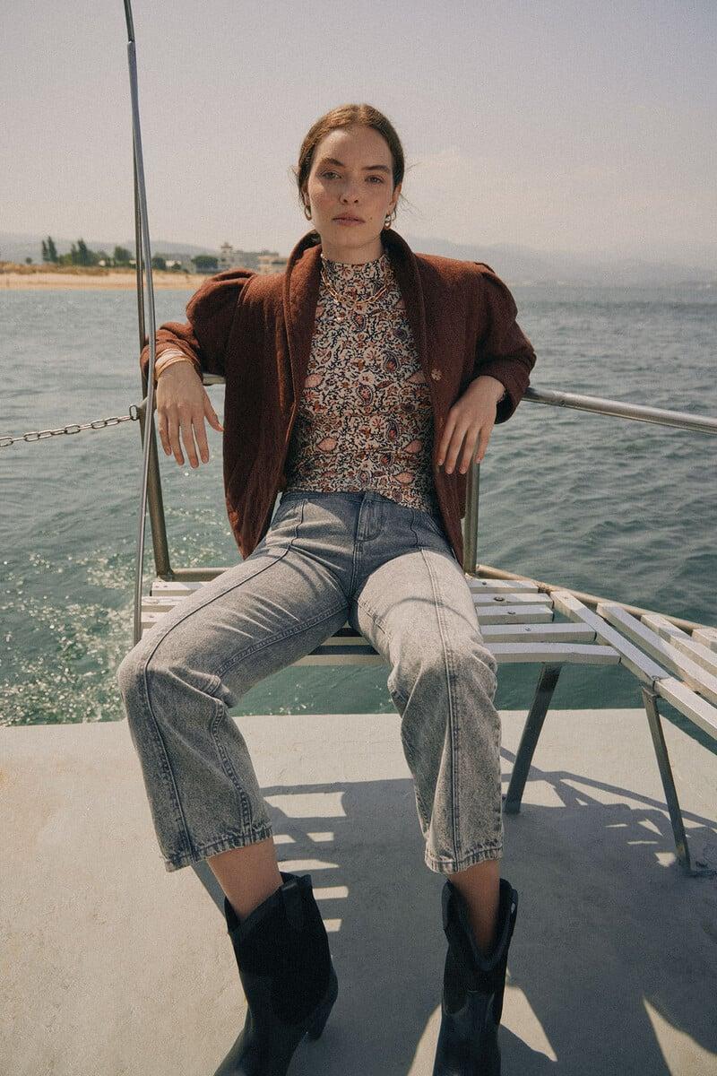 pedro del hierro Olinda. Jeans rectos con cortes ÚLTIMAS EDICIONES
