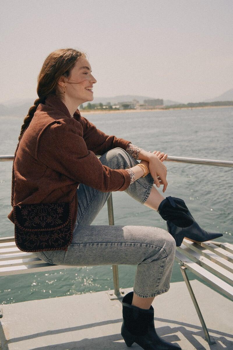 pedro del hierro Olinda. Jeans rectos con cortes ÚLTIMAS EDICIONES