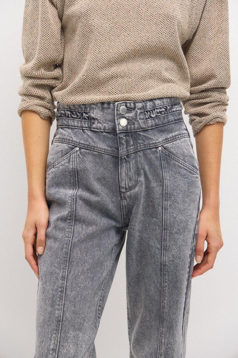 pedro del hierro Olinda. Jeans rectos con cortes ÚLTIMAS EDICIONES