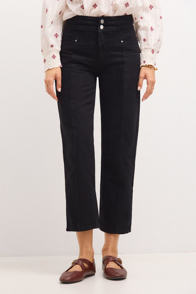 pedro del hierro Omega. Jeans rectos con cortes Superdescuento