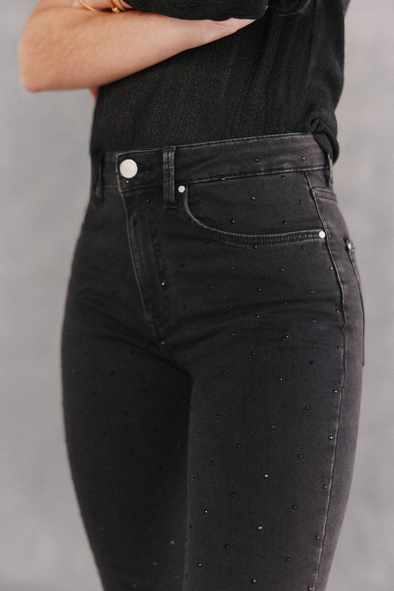 pedro del hierro Odila. Jeans skinny con brillos Liquidación
