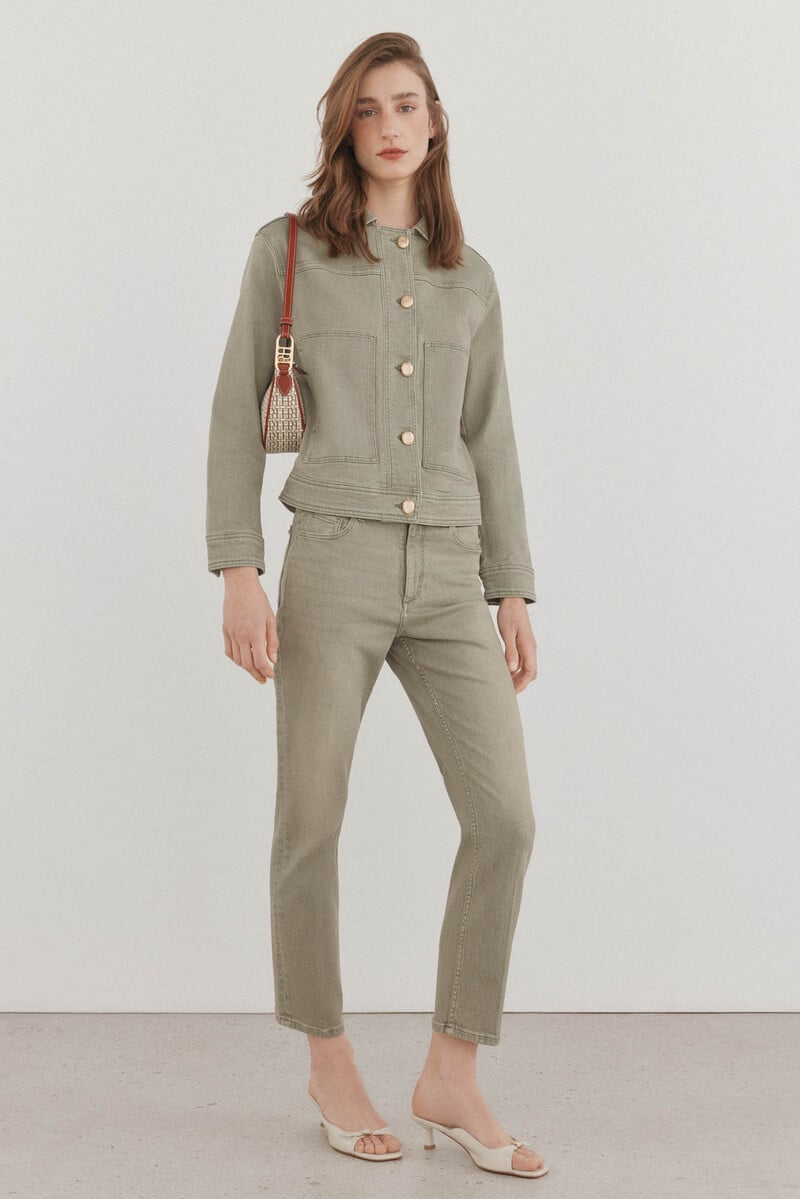 pedro del hierro Cazadora vaquera verde En oferta