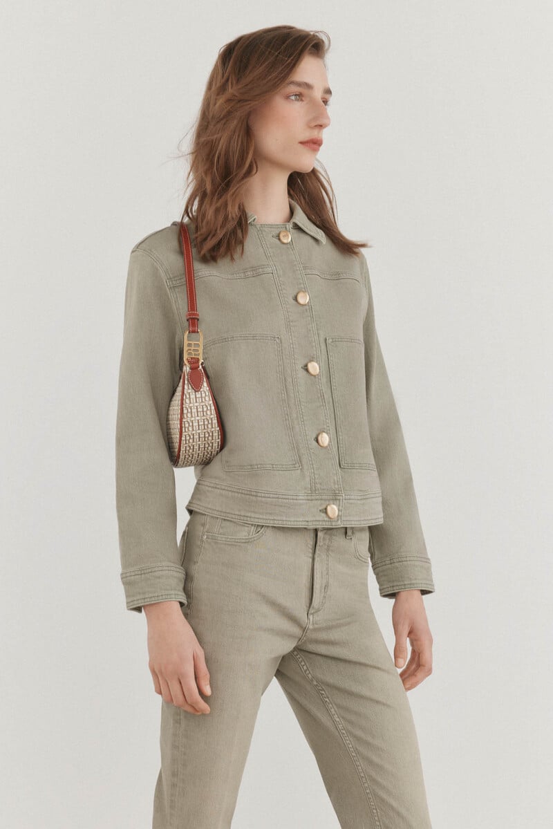 pedro del hierro Cazadora vaquera verde En oferta