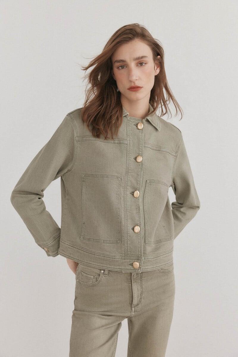 pedro del hierro Cazadora vaquera verde En oferta