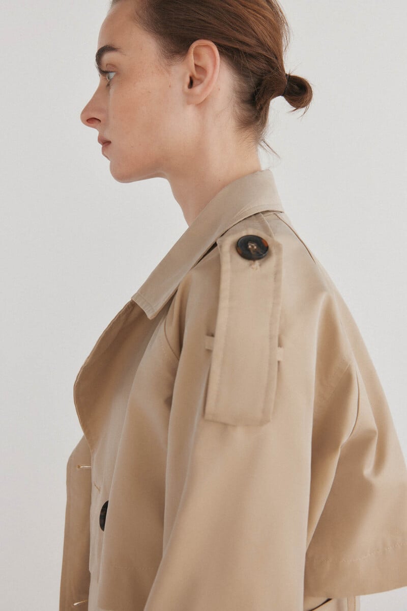 pedro del hierro Gabardina larga lisa Última moda