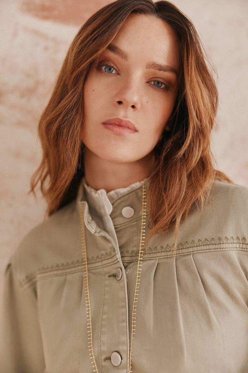 pedro del hierro Beatriz. Chaqueta bomber frunces Grandes ahorros