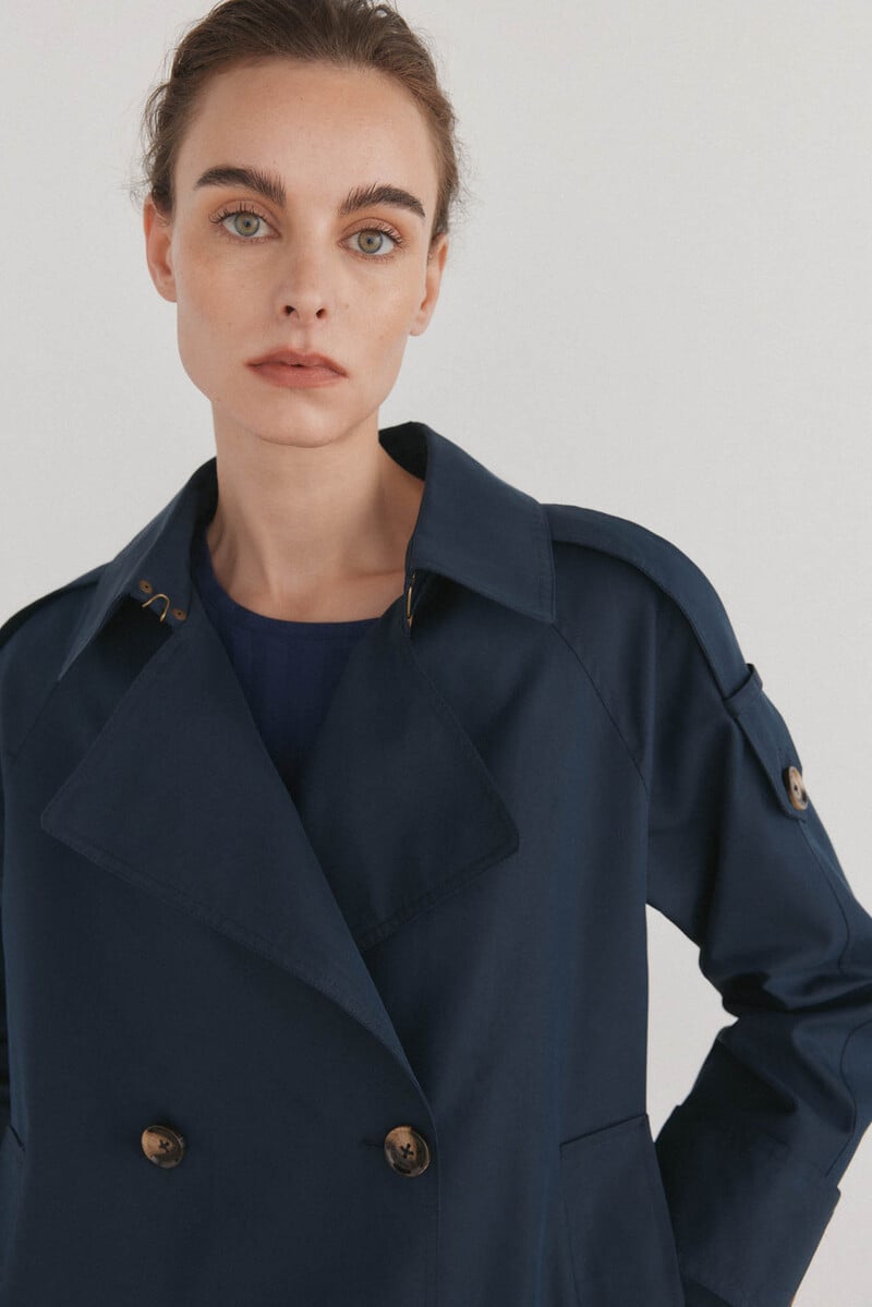 pedro del hierro Gabardina corta lisa Rebajas de fin de temporada