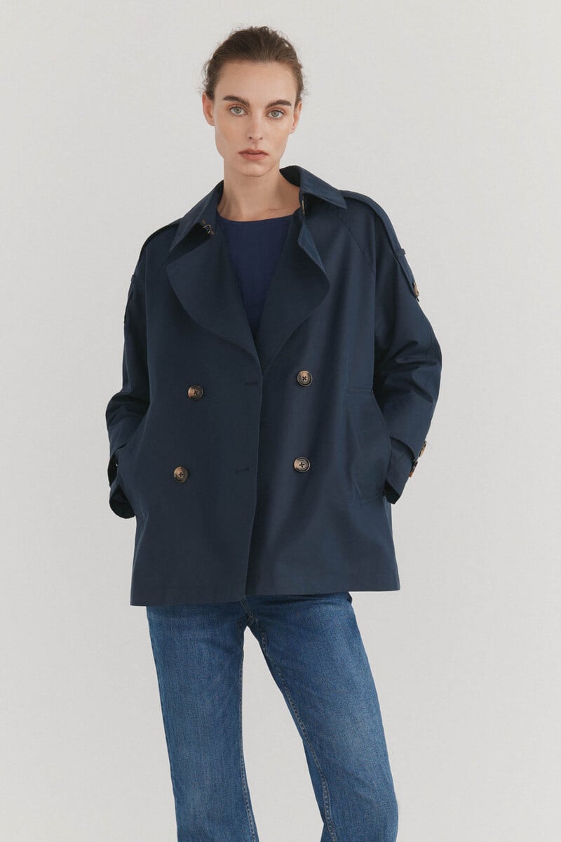 pedro del hierro Gabardina corta lisa Rebajas de fin de temporada