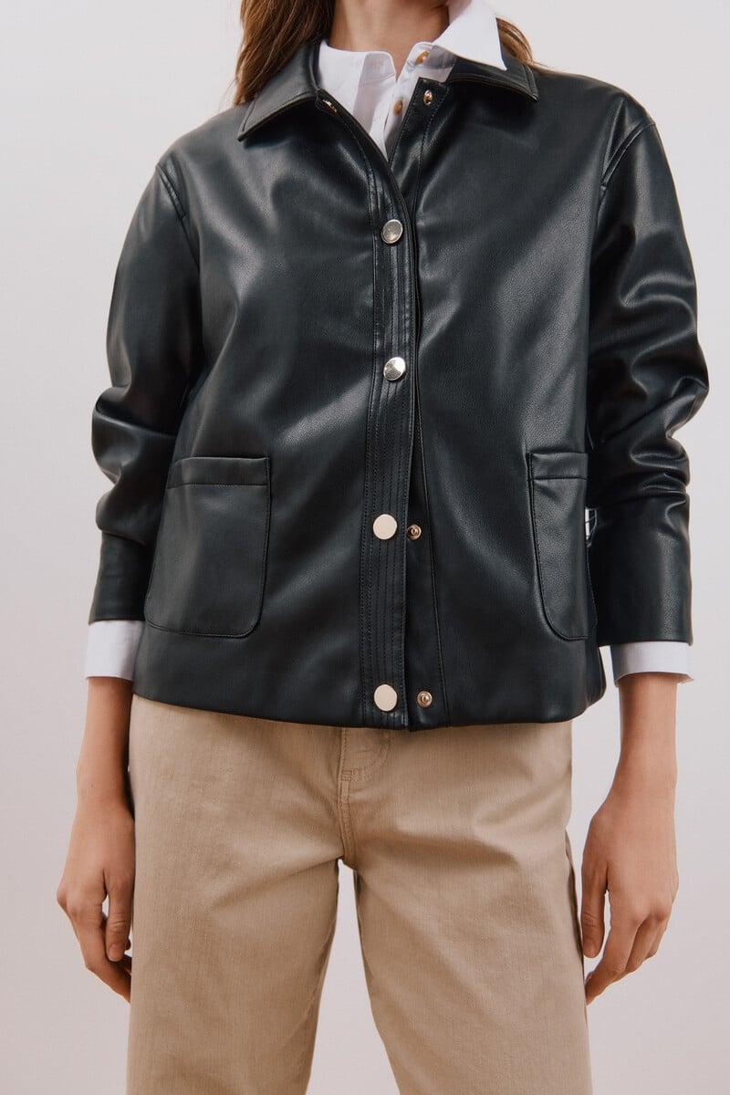 pedro del hierro Chaqueta efecto piel Venta caliente