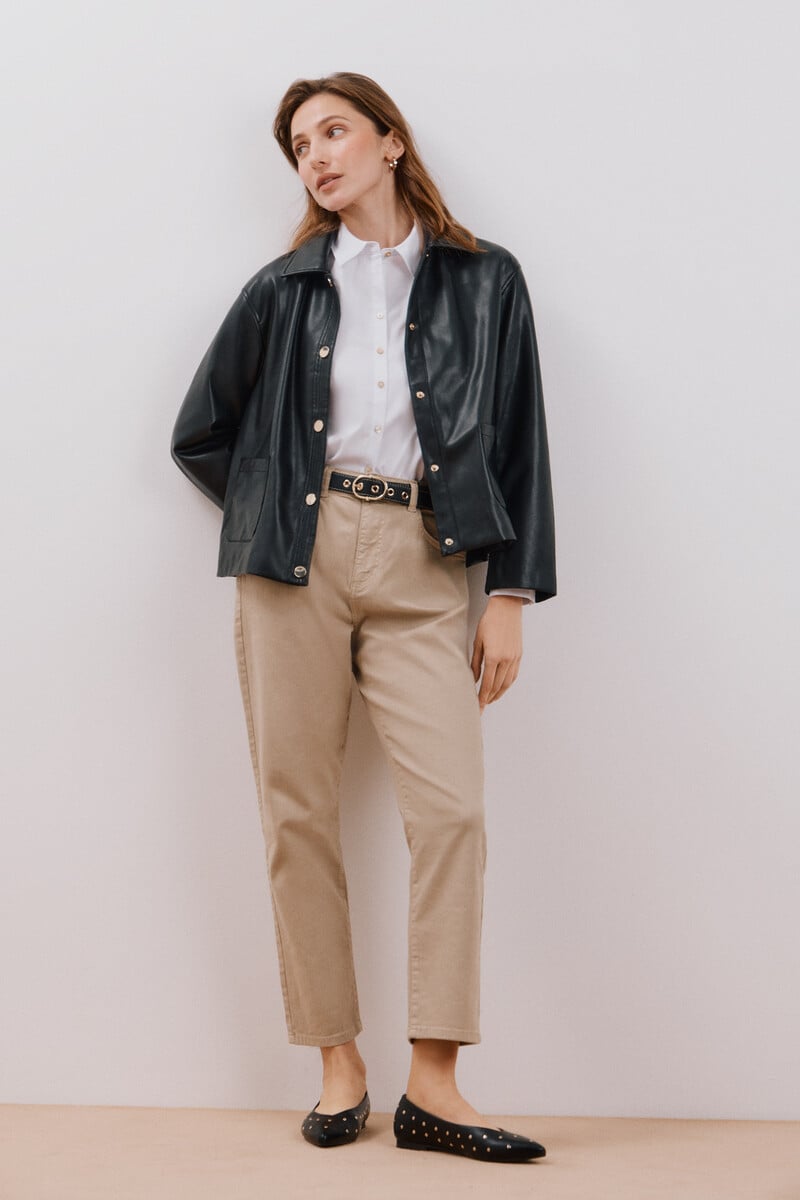 pedro del hierro Chaqueta efecto piel Venta caliente