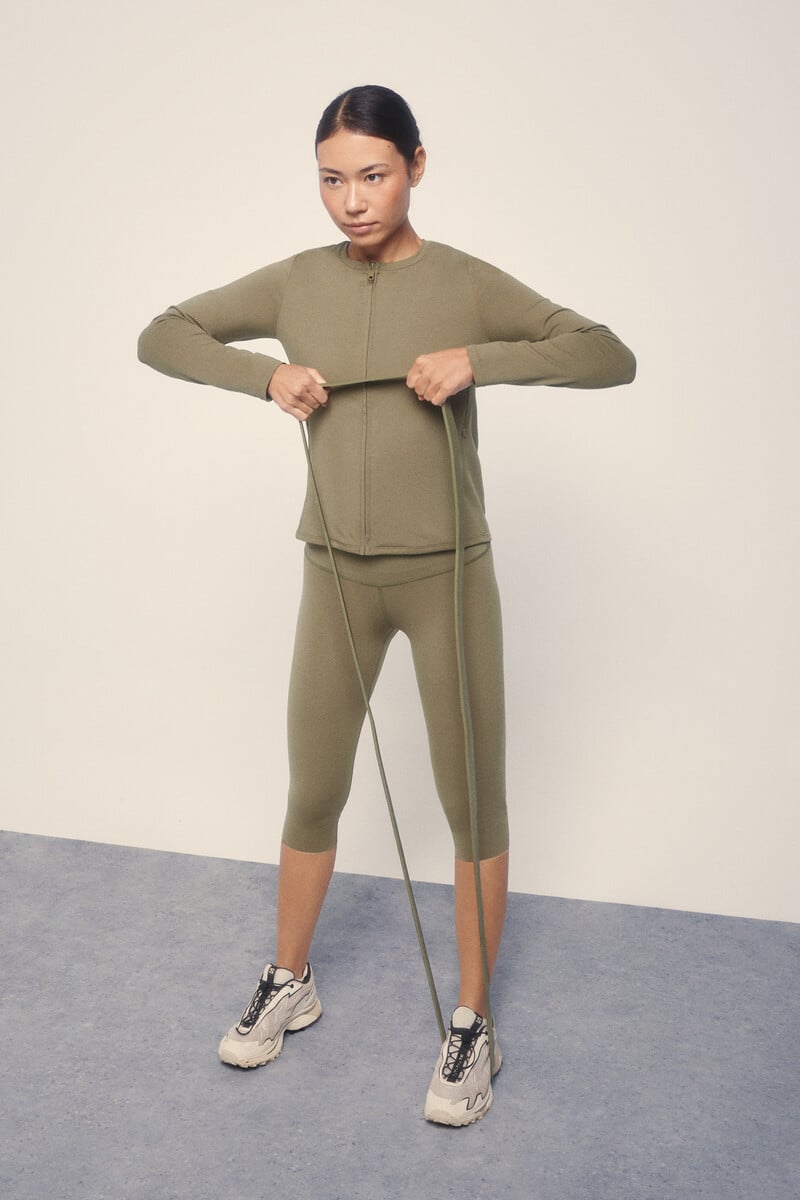 pedro del hierro Chaqueta entallada cremallera caqui Envío gratis