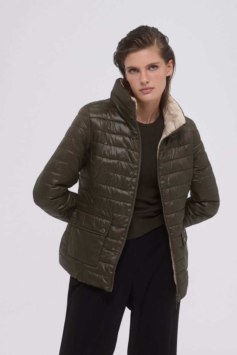 pedro del hierro Chaqueta acolchada reversible lisa Última moda