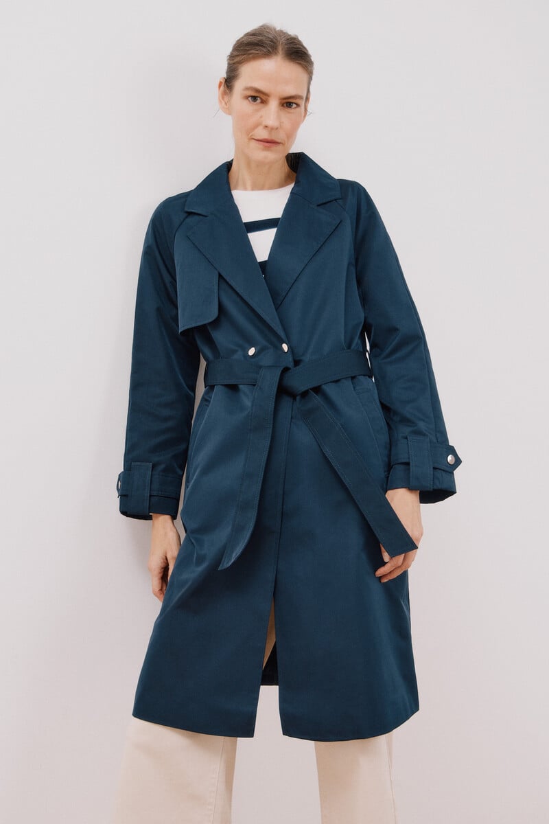 pedro del hierro Gabardina larga waterrrepelent Rebajas de fin de temporada