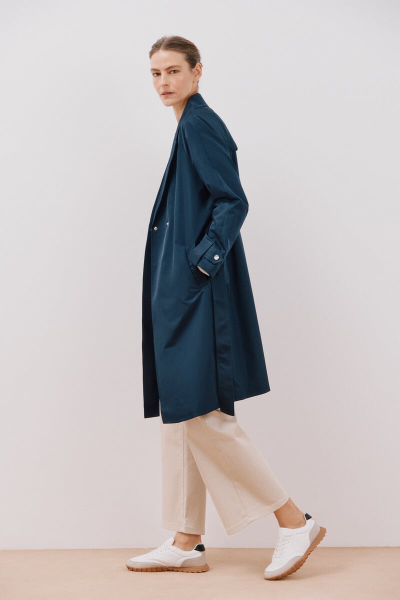 pedro del hierro Gabardina larga waterrrepelent Rebajas de fin de temporada