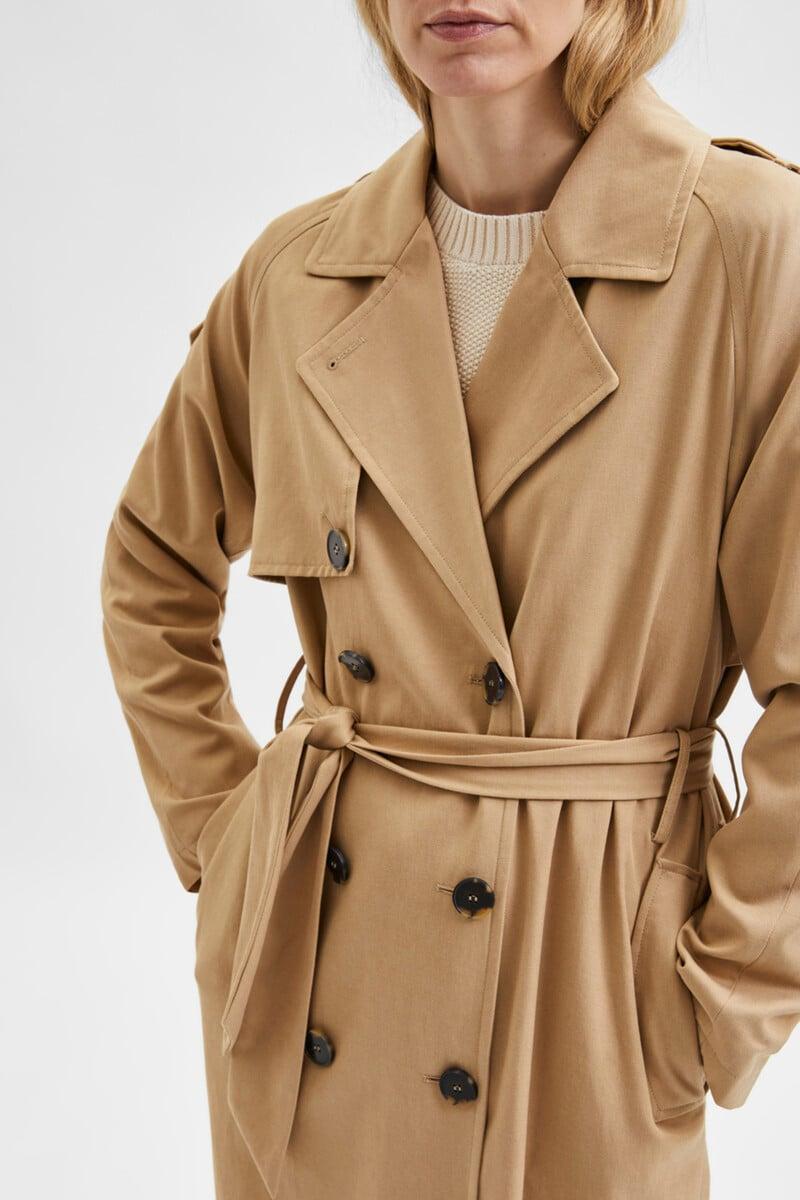 pedro del hierro Gabardina clásica larga elaborada con LYOCELL TENCEL Precio ultrabajo