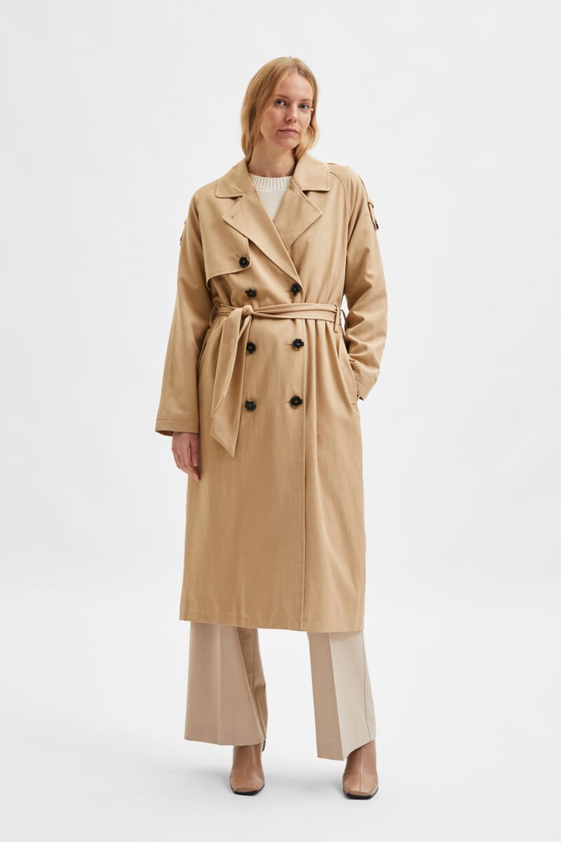 pedro del hierro Gabardina clásica larga elaborada con LYOCELL TENCEL Precio ultrabajo