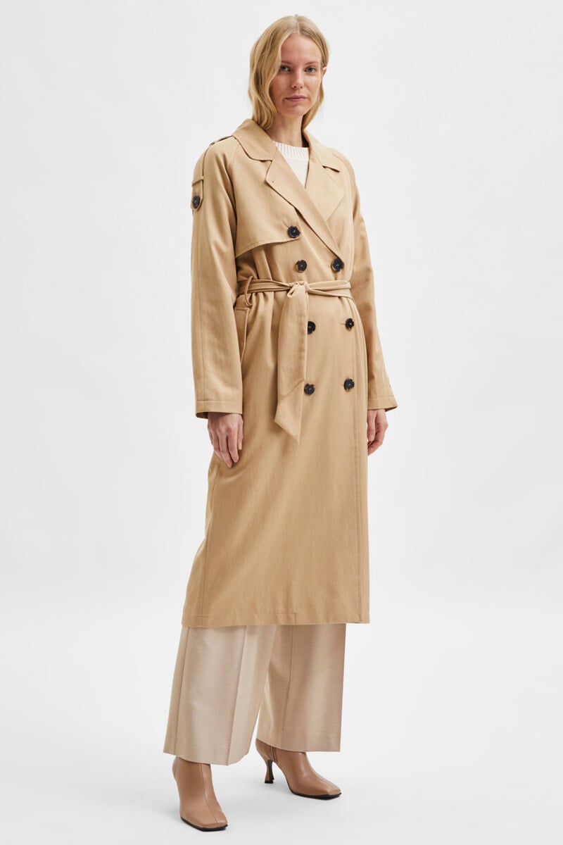 pedro del hierro Gabardina clásica larga elaborada con LYOCELL TENCEL Precio ultrabajo