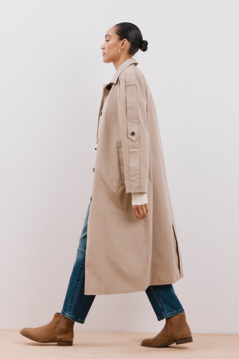 pedro del hierro Gabardina larga waterrrepelent Outlet online