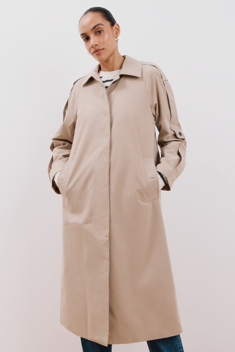 pedro del hierro Gabardina larga waterrrepelent Outlet online