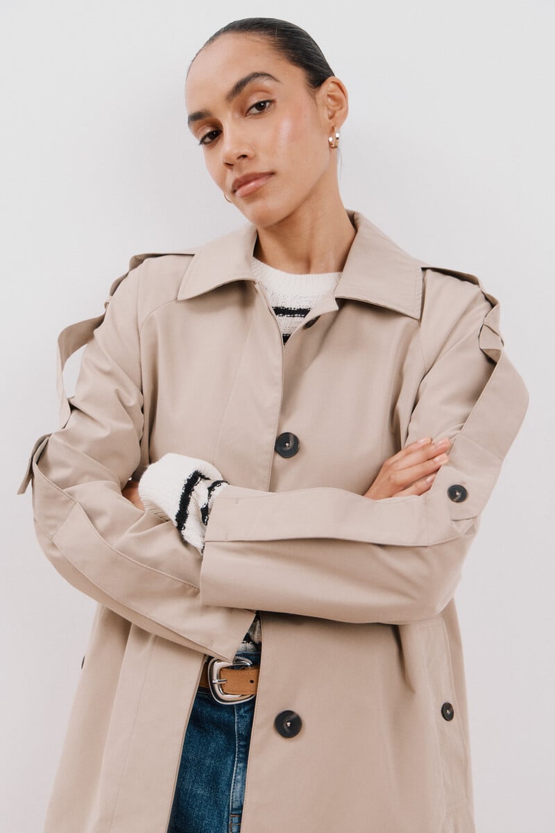 pedro del hierro Gabardina larga waterrrepelent Outlet online
