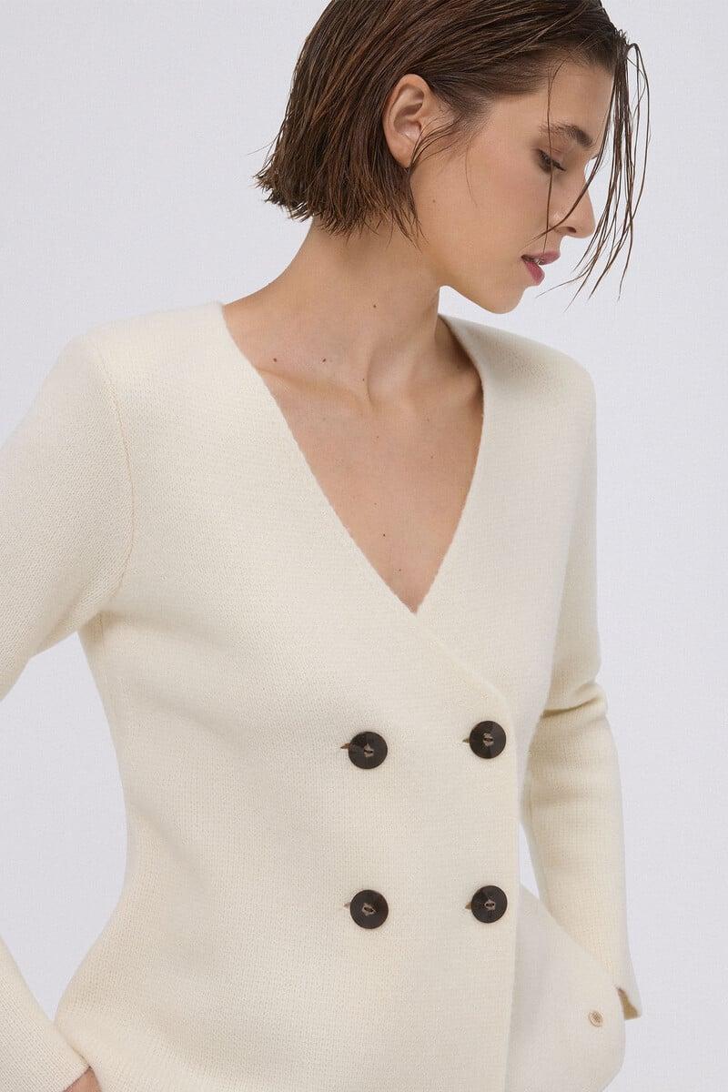 pedro del hierro Chaqueta cruzada botón cuerno Rebajas