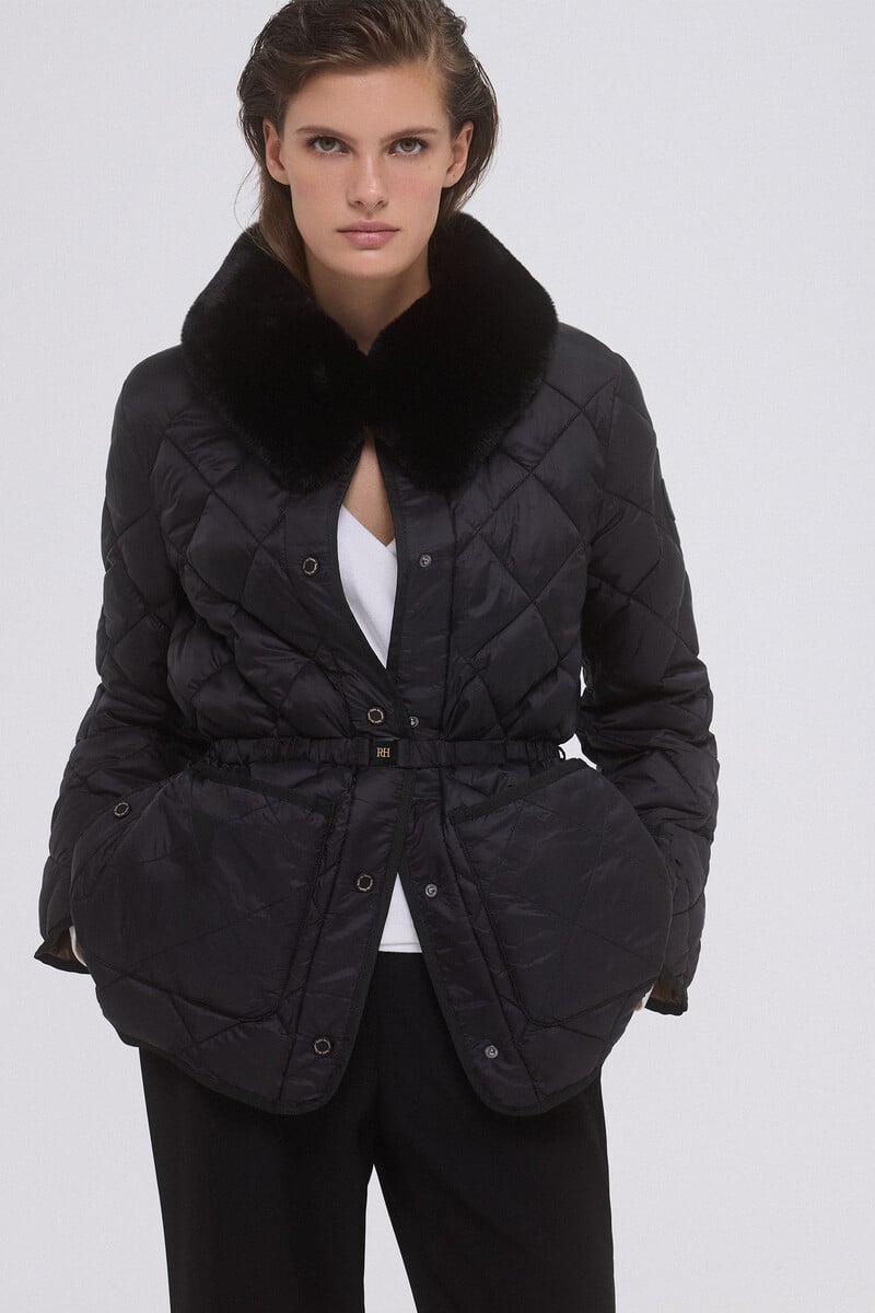 pedro del hierro Chaqueta acolchada cinturón Tienda