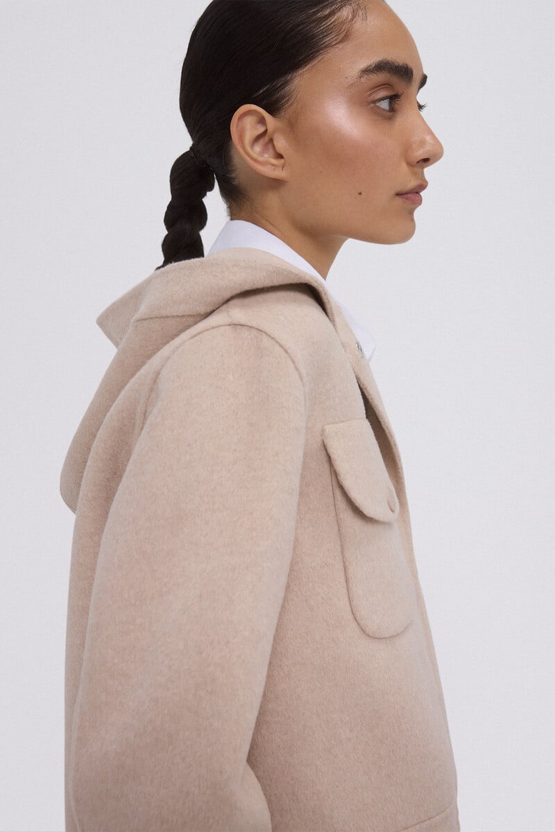 pedro del hierro Chaqueta corta double face capucha Mejor oferta