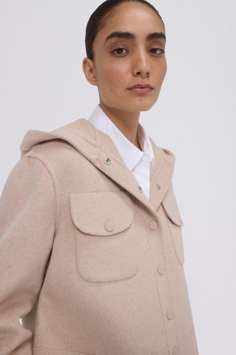 pedro del hierro Chaqueta corta double face capucha Mejor oferta