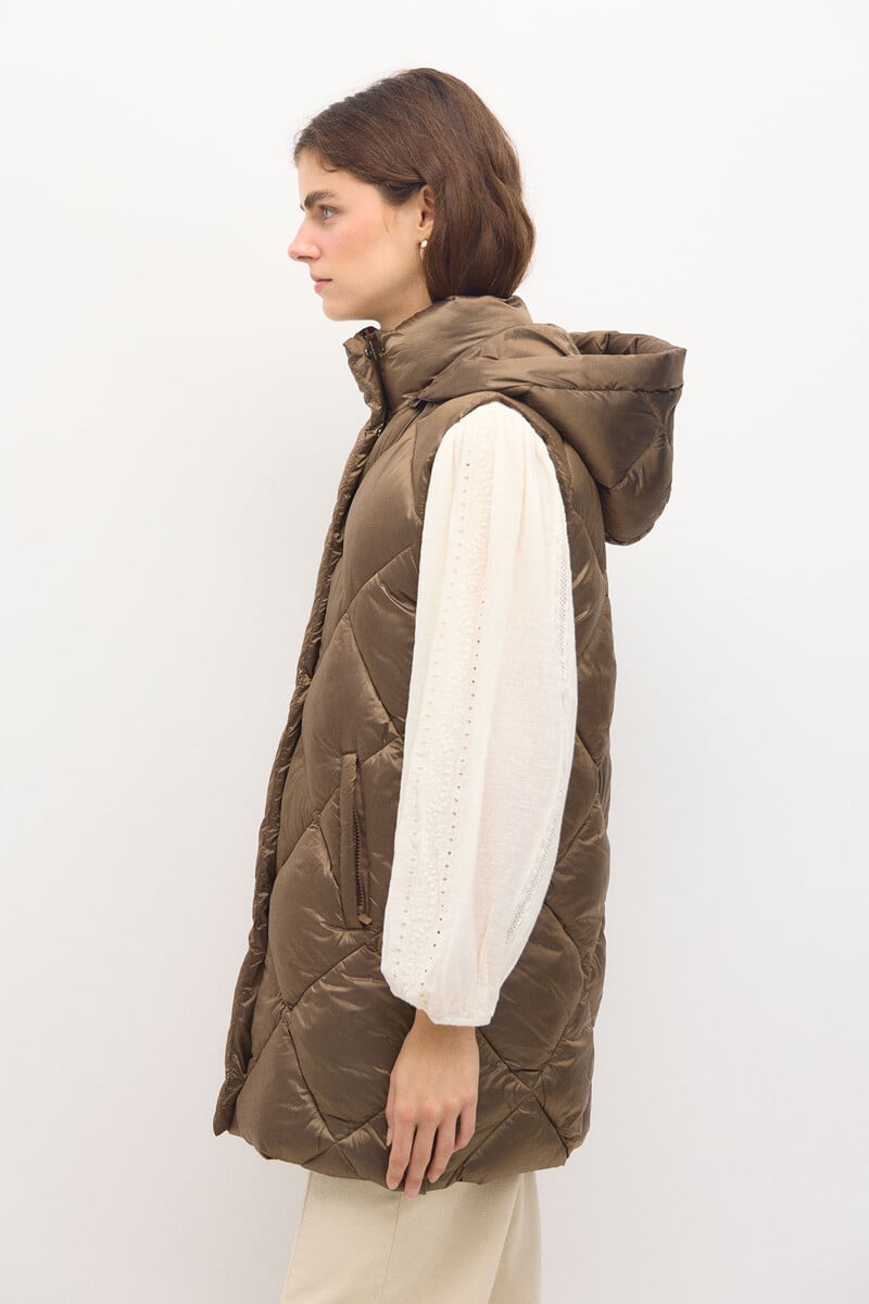 pedro del hierro Dafne. Chaleco acolchado metalizado COMPRAR AHORA