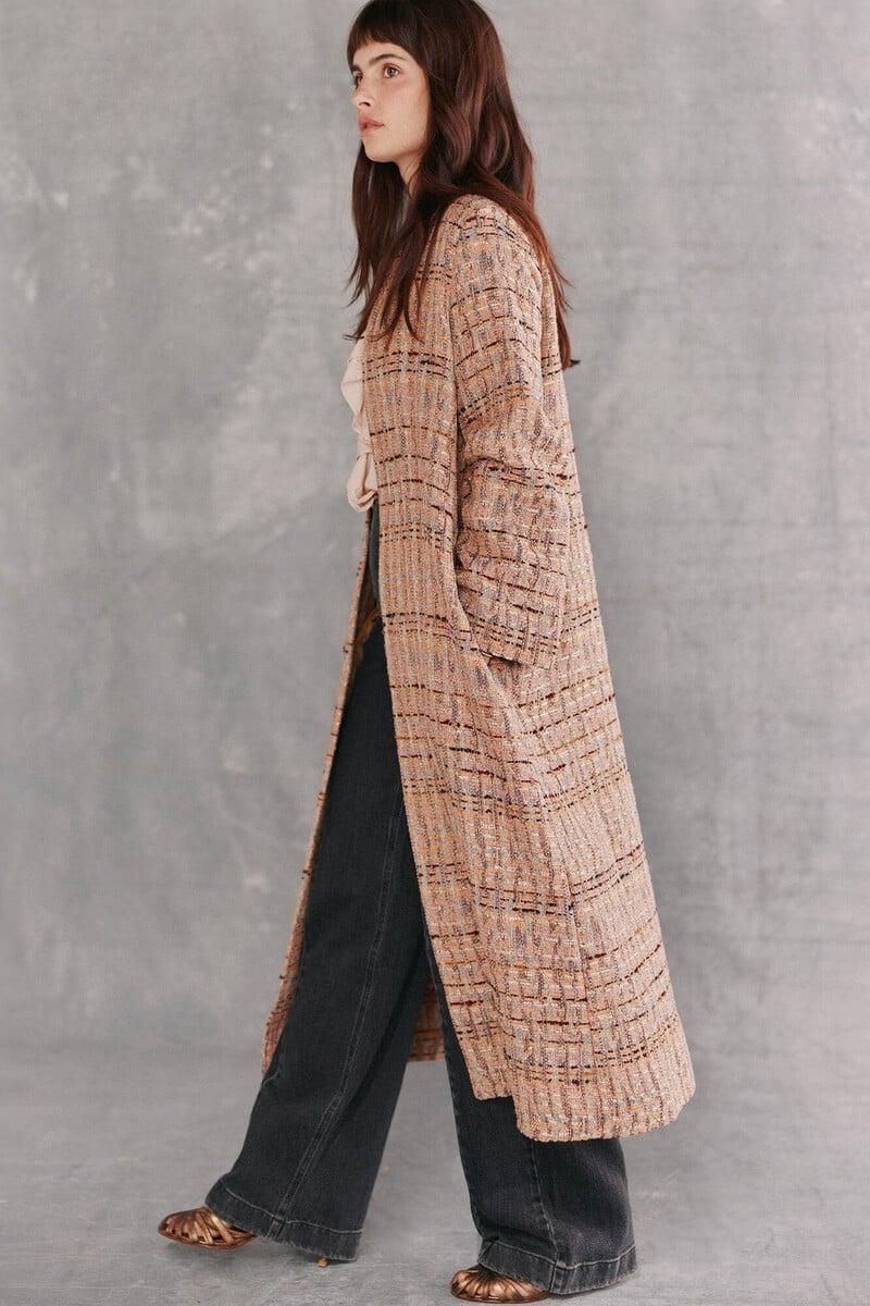 pedro del hierro Analia. Abrigo largo fantasía Outlet online