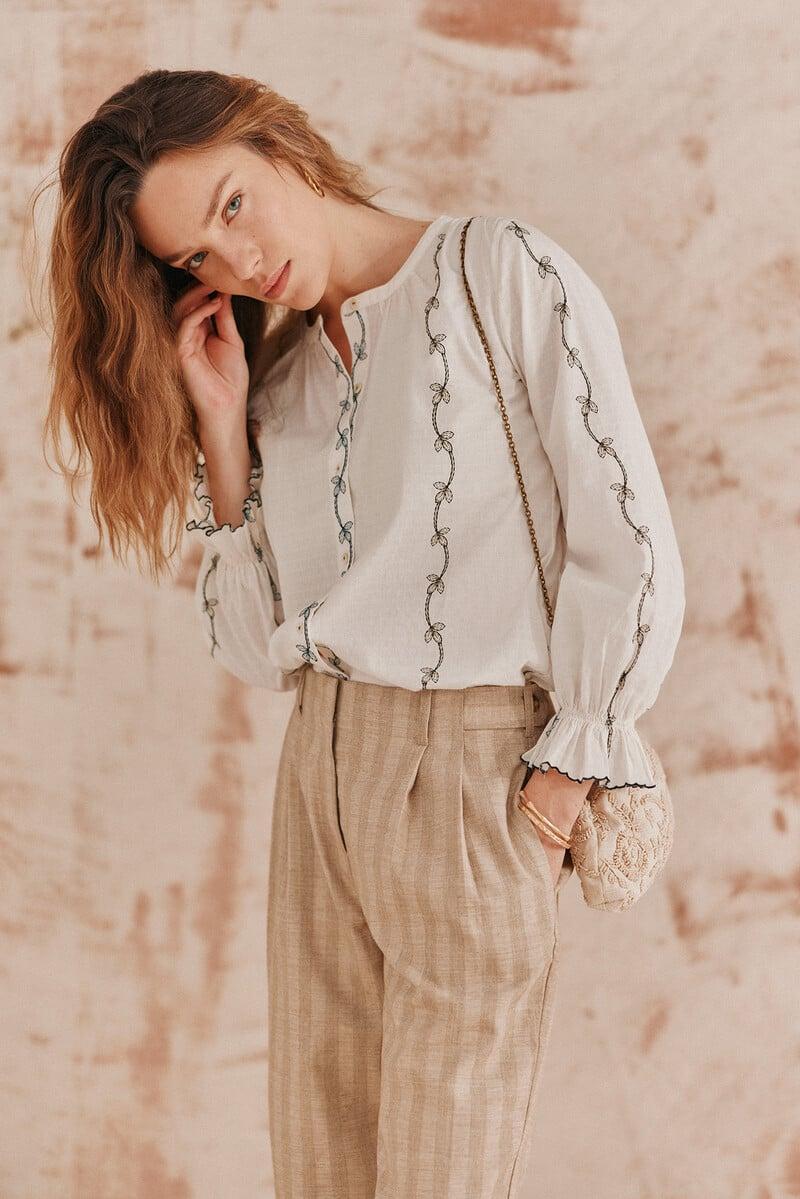 pedro del hierro Carmen. Blusa bordada Último día